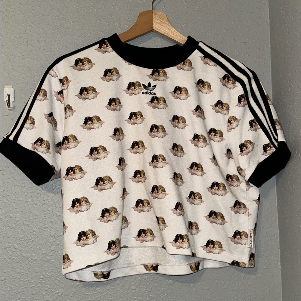 Adidas x Fiorucci White and Black Graphic Box Tee - Picture 3 of 4
